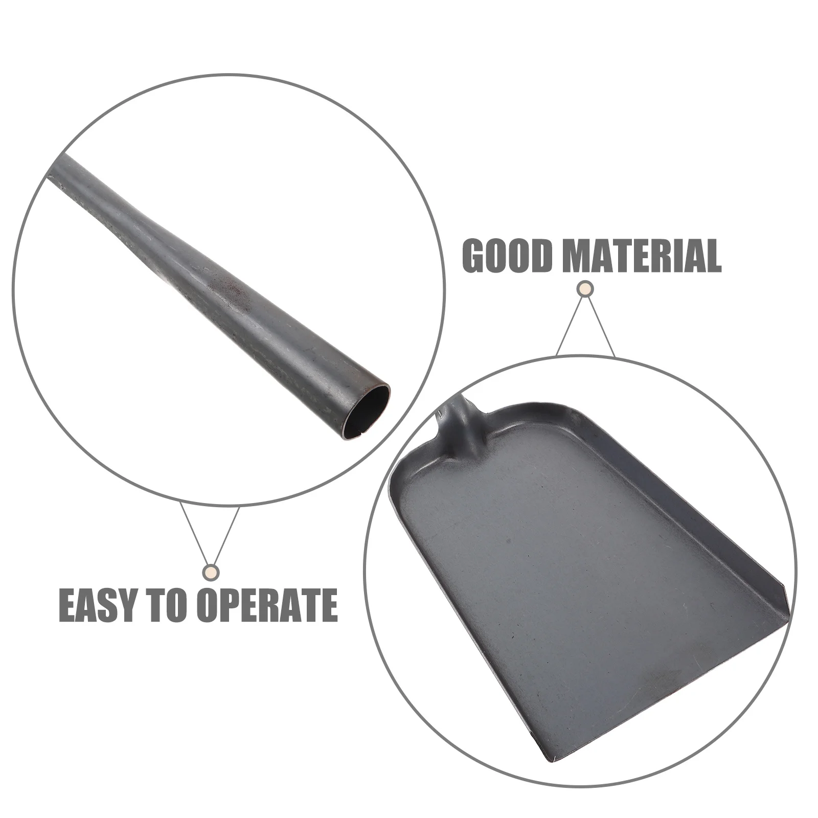الموقد مجرفة معدنية الرماد مغرفة الثقيلة فائدة المطبخ مجرفة الفحم لموقد حفرة النار شواء تنظيف الفحم
