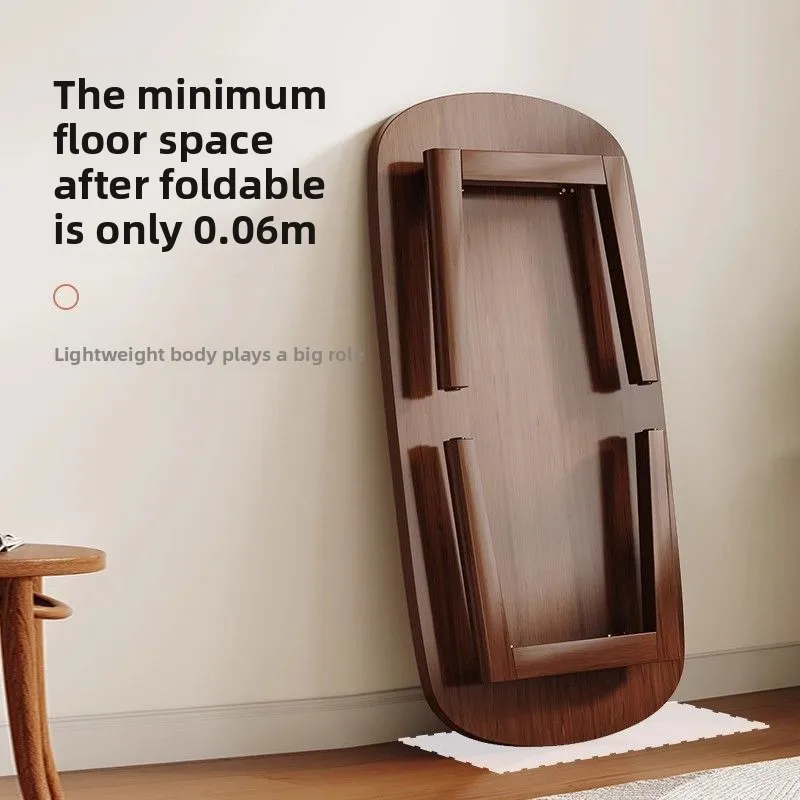 FoldingSolidWoodCoffeeTableLiving Room FurnitureModernMinimalist Tea Table Space Saving Multi-purpose Dining Table Balcony Side