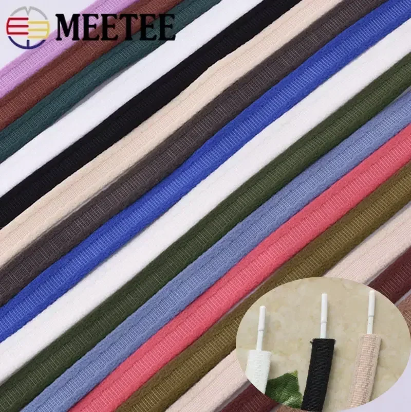 

2/5/10/20M Meetee 10mm Colorful Nylon Bra Underwire Casing Elastics Band Plush Channeling Tape Underwear Lingerie Sewing Trim