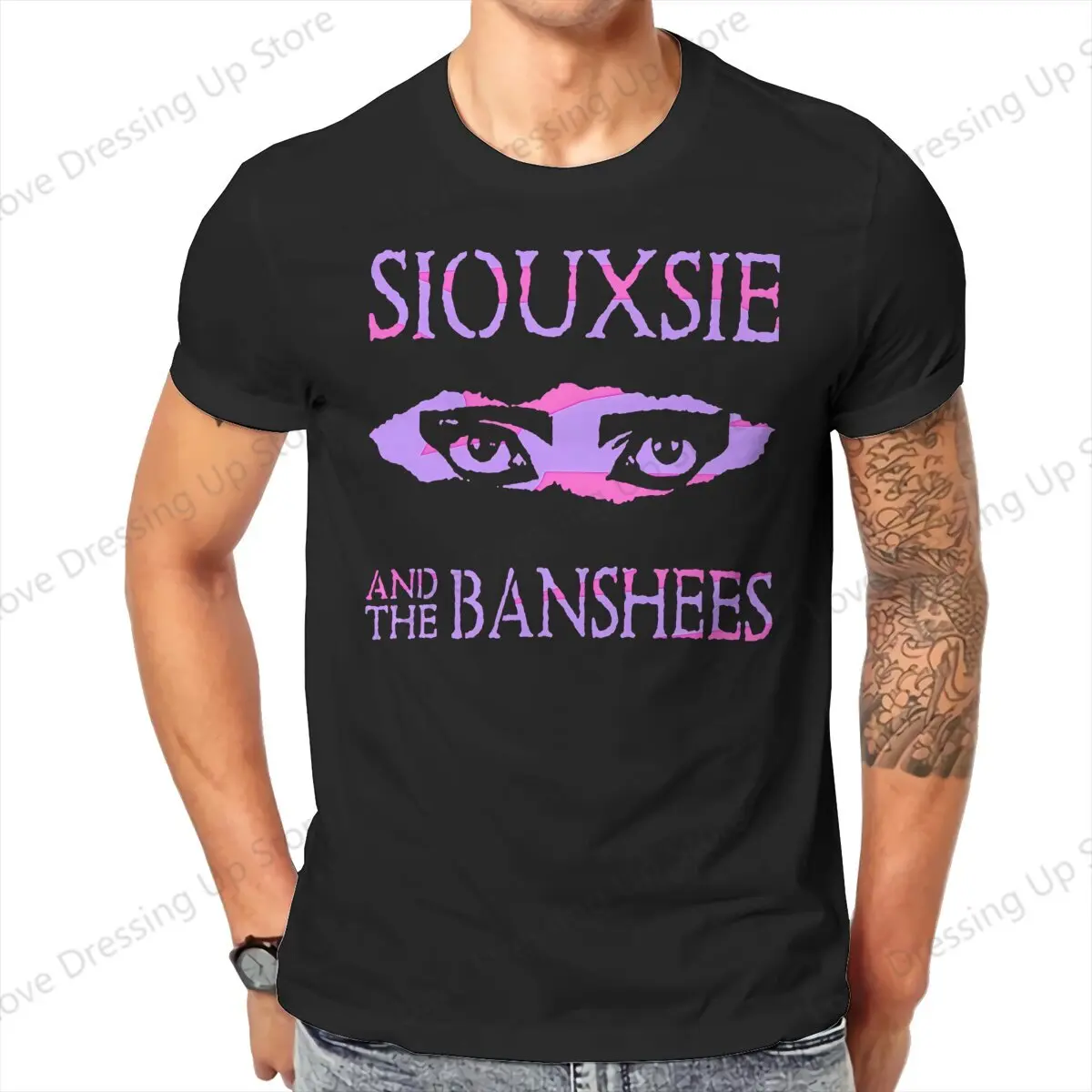 Duo Tone Siouxsie And The Banshees Cotton Short Sleeve T-shirt Men Women Versatile  Couple Tops