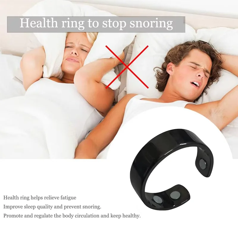 Anti Snoring Ring Anti Snore Device Snore Reducing Aids Adjustable Acupressure Sleeping Aid Tool Against Insomnia Improve Breath