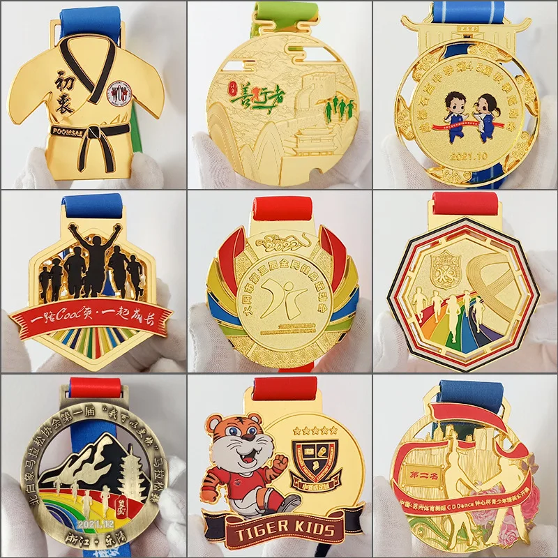 Custom Running Basketball Marathon Gold Taekwondo Football Karate Soccer Sports Metal Medal