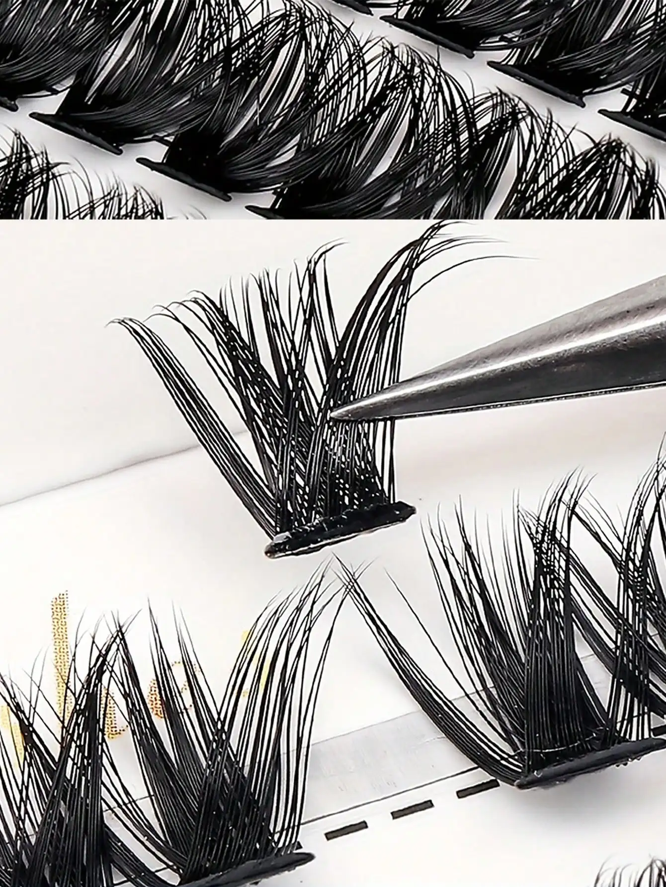 80D D-Curl 8 16mm DIY Wimpernbüschel, dicke und voluminöse Einzelwimpernverlängerungen, falsche Wimpern für den täglichen Gebrauch, Partys und Make-up-Looks – Detail 4