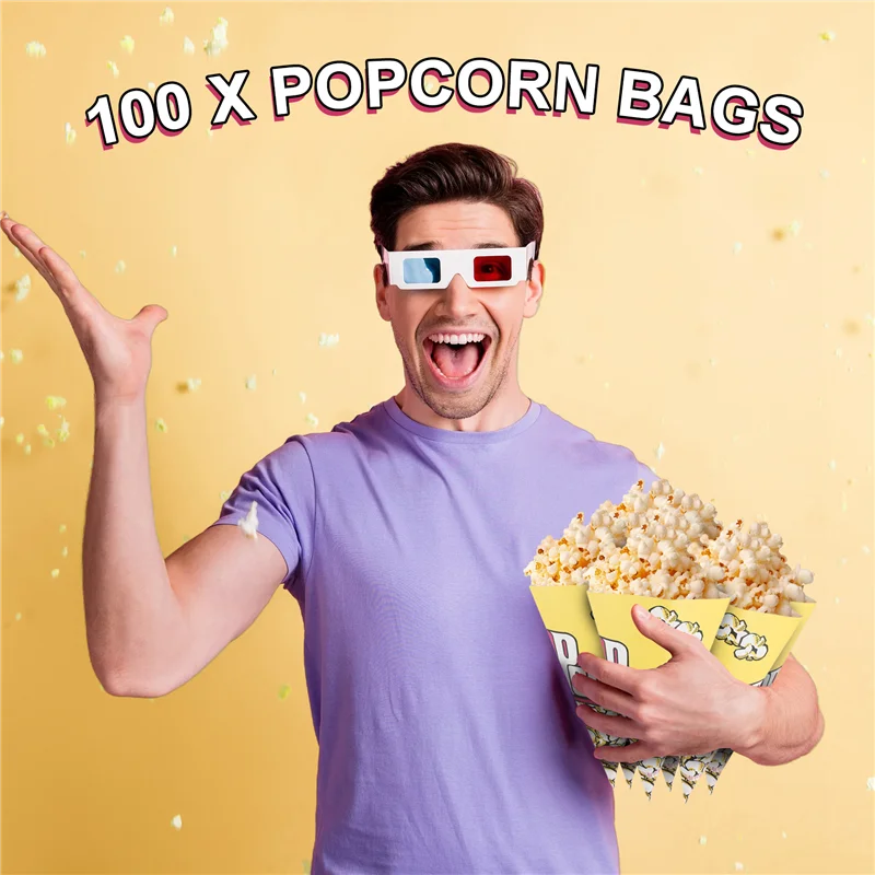 

ABUF-100X Popcorn Bags Paper Bags Almonds Popcorn