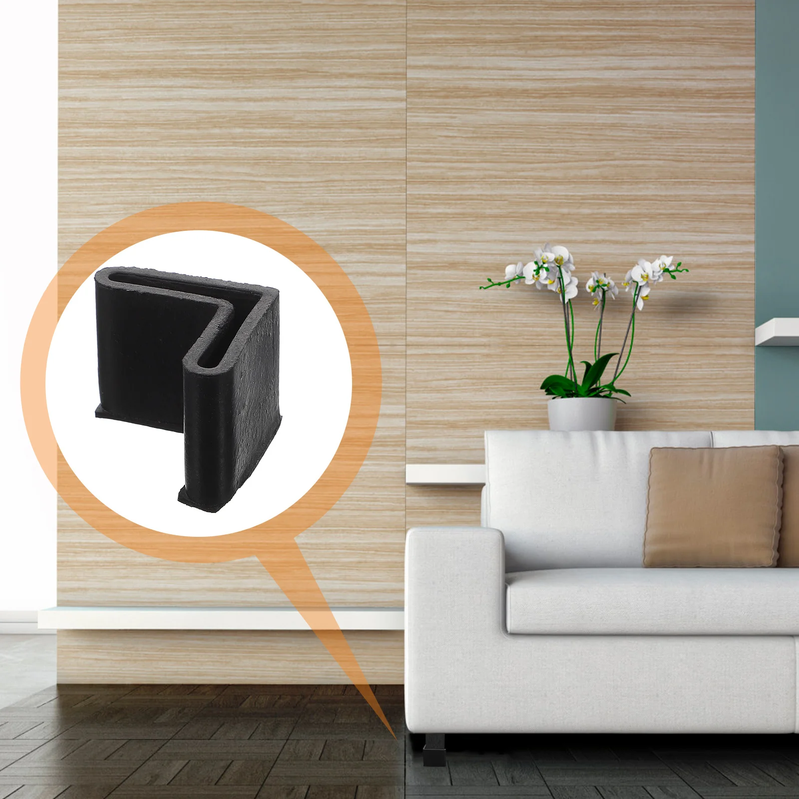 

30pcs Rubber Corner Caps For Furniture Legs L-Shaped Non-Slip Floor Protectors Chair Leg Covers Grippers Table Stabilizers Bed