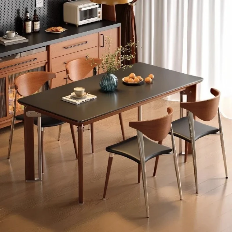 

Обеденный стол Bauhaus из массива дерева с каменной столешницей, новый, элитный, антикварный, прямоугольный, для дома