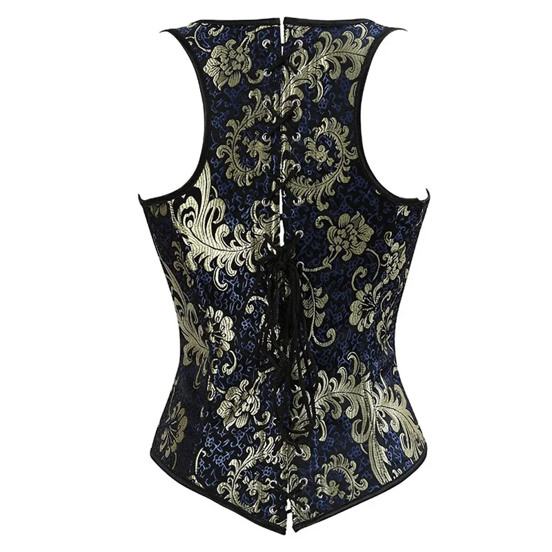 Sapubonva Underbust Corset and Bustier Embroidery Vest Overbust Corselet Gothic Women Vintage lingerie Plus Size Sexy Korset