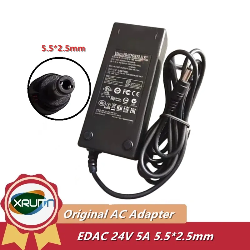 

Genuine EDAC EA11203B AC Adapter Switching Adaptor 24V 5A 120W 5.5x2.5mm Power Supply Charger Original
