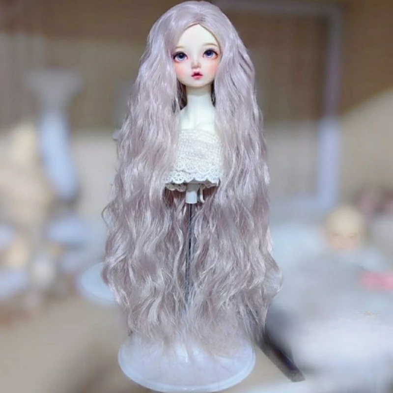

1/3 1/4 1/6 Doll's Wig for 60/45/30cm Bjd Doll Long Curly Hair Girl Toys Dress Up Play House Fashion Doll Accessories, No Doll