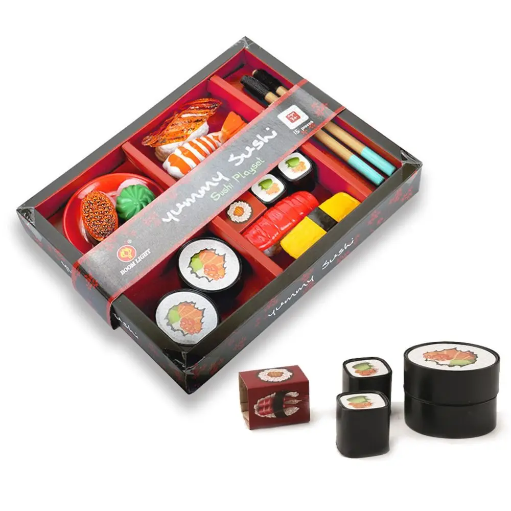 Regali Casa Giochi di finzione Bambini Giochi di ruolo Modello da cucina Posate Giocattoli Cucina Giocattoli alimentari Fai finta di giocattoli da cucina Mini set di sushi