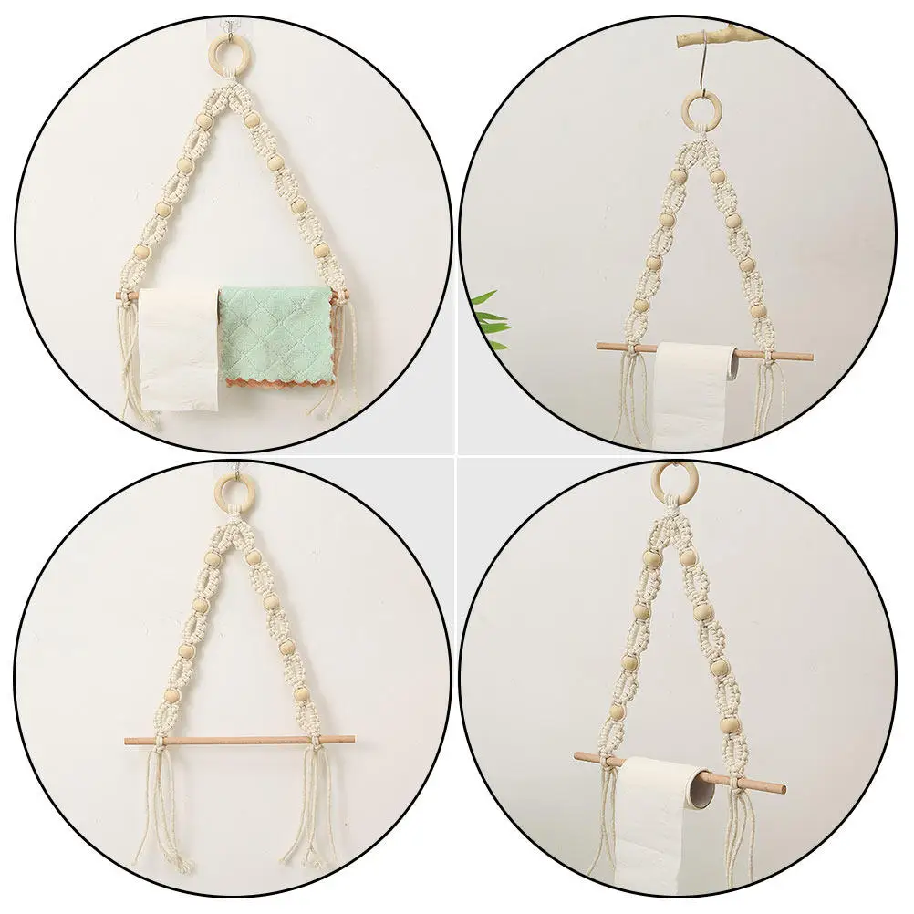 

Ретро-держатель для туалетной бумаги из дерева, настенный органайзер для хранения, высококачественный подарок на новоселье