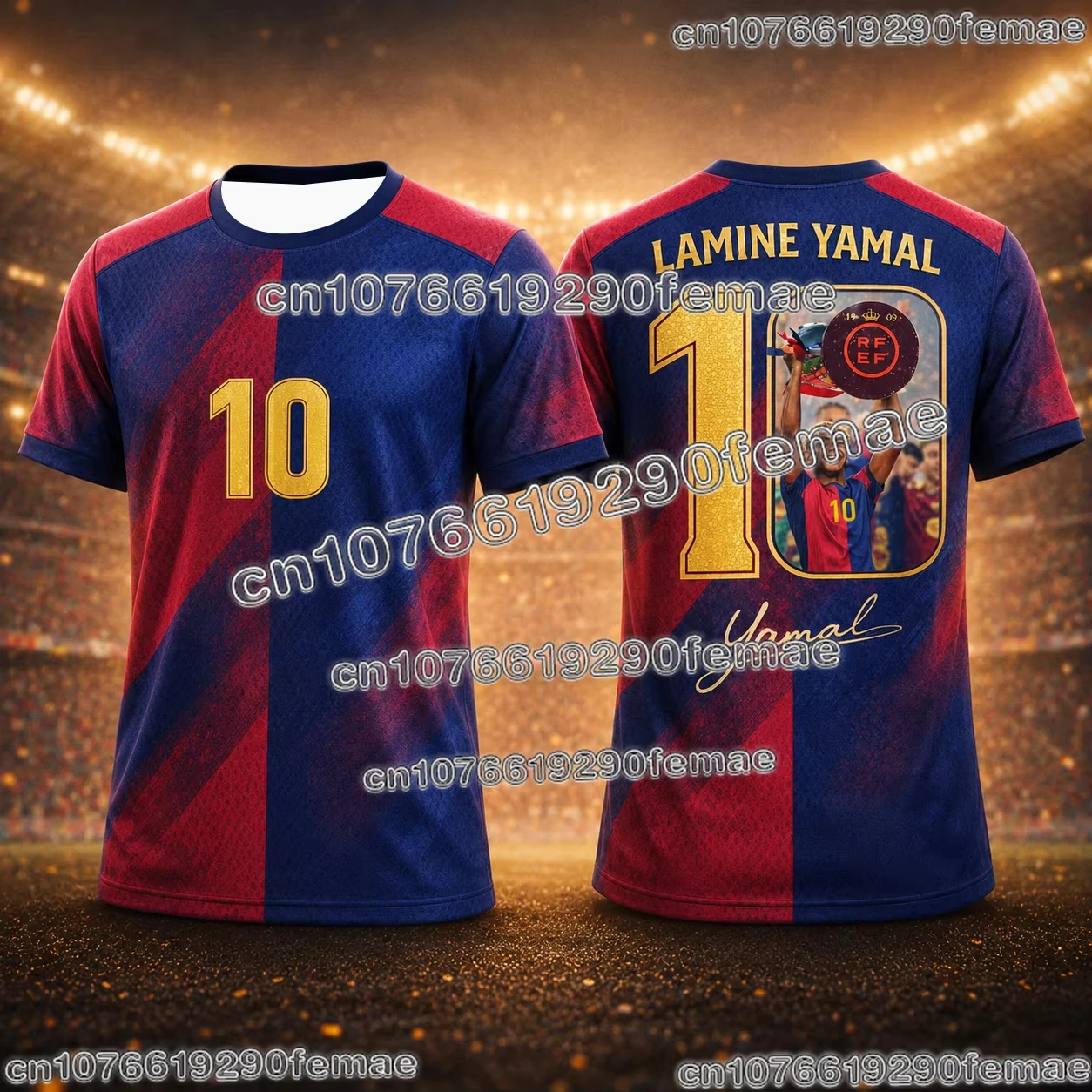 2026 Sommer Lamine Yamal Ankunft Sommer Fußball Fan Trikot 3D-gedrucktes, kühlendes, atmungsaktives Sportshirt für Outdoor-Freizeit – Detail 4