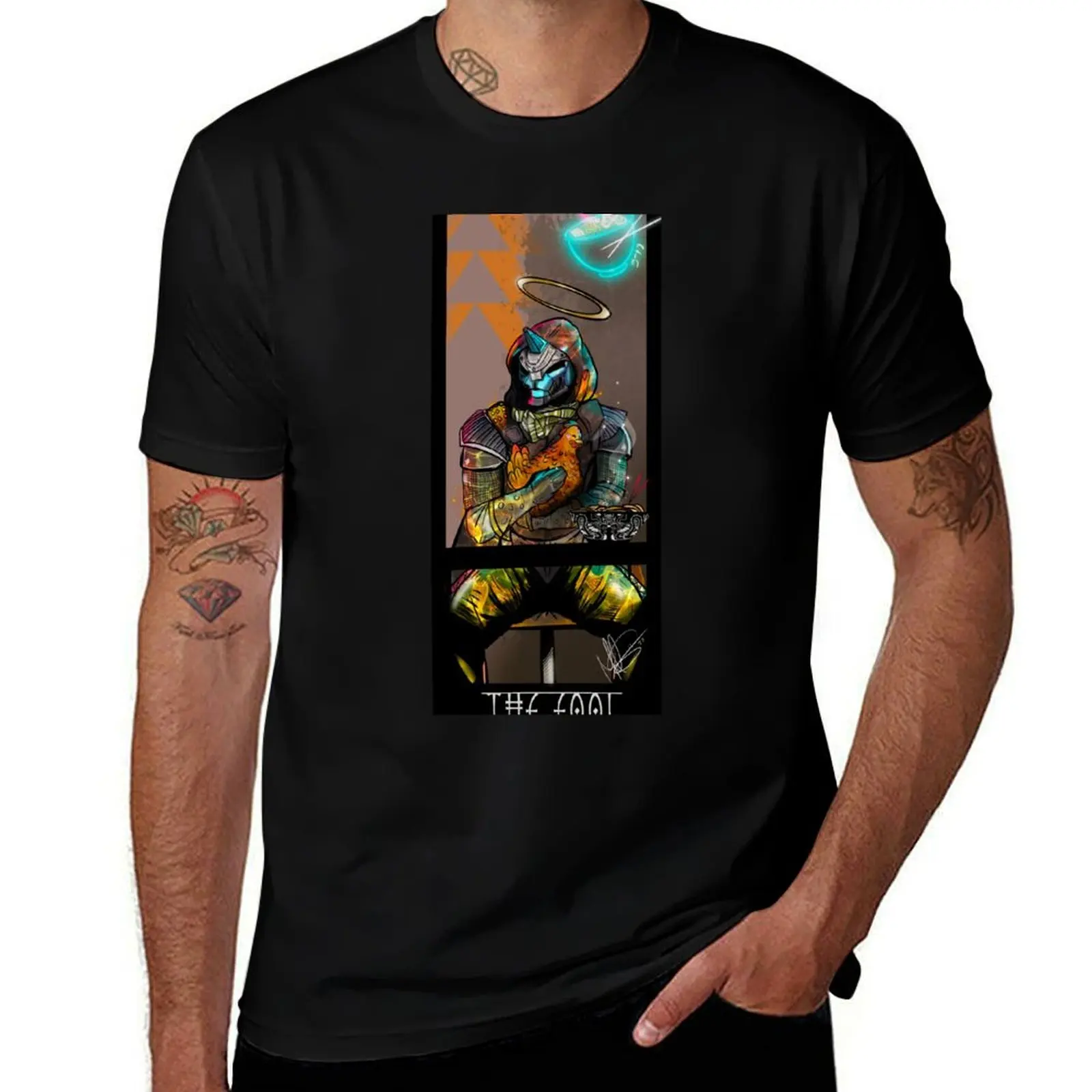 T-shirt The Fool Destiny Tarot Card, grande taille, manches courtes, haut décontracté