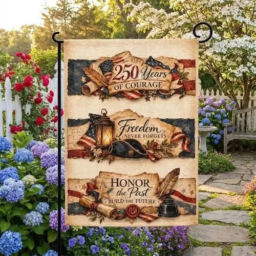 250 Years of Courage Garden Flag Patriotic USA Outdoor Decor ZZY