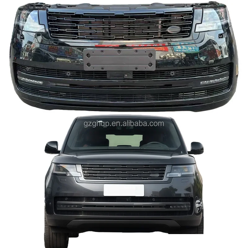 

Original Black Body Kit Bumper for 2023-2025 Range Rover Autobiography Front Bumper Grille Assembly Radiator Fan.