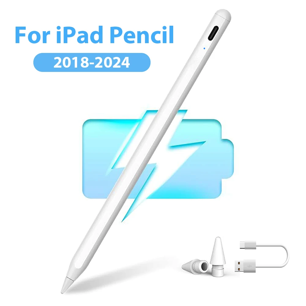 For Apple Pencil Pro Stylus Palm Rejection Bluetooth Tablet Pen For iPad Pro 13 11 M4 M2 10th Generation 2024 Screen Touch Pens