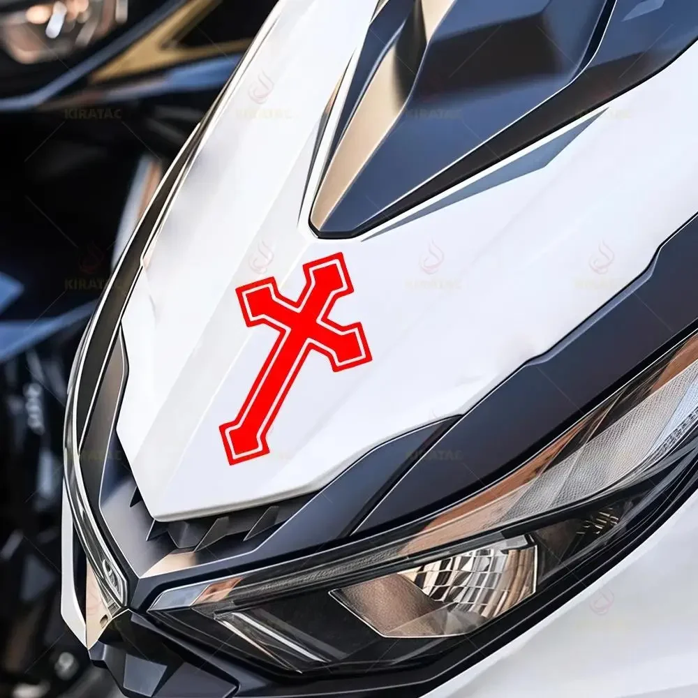Religious Cross Sticker Flat Matte Vinyl Decal Waterproof Scratch Resistant Removable for Window Bumper Motorcycle Helmet Tank