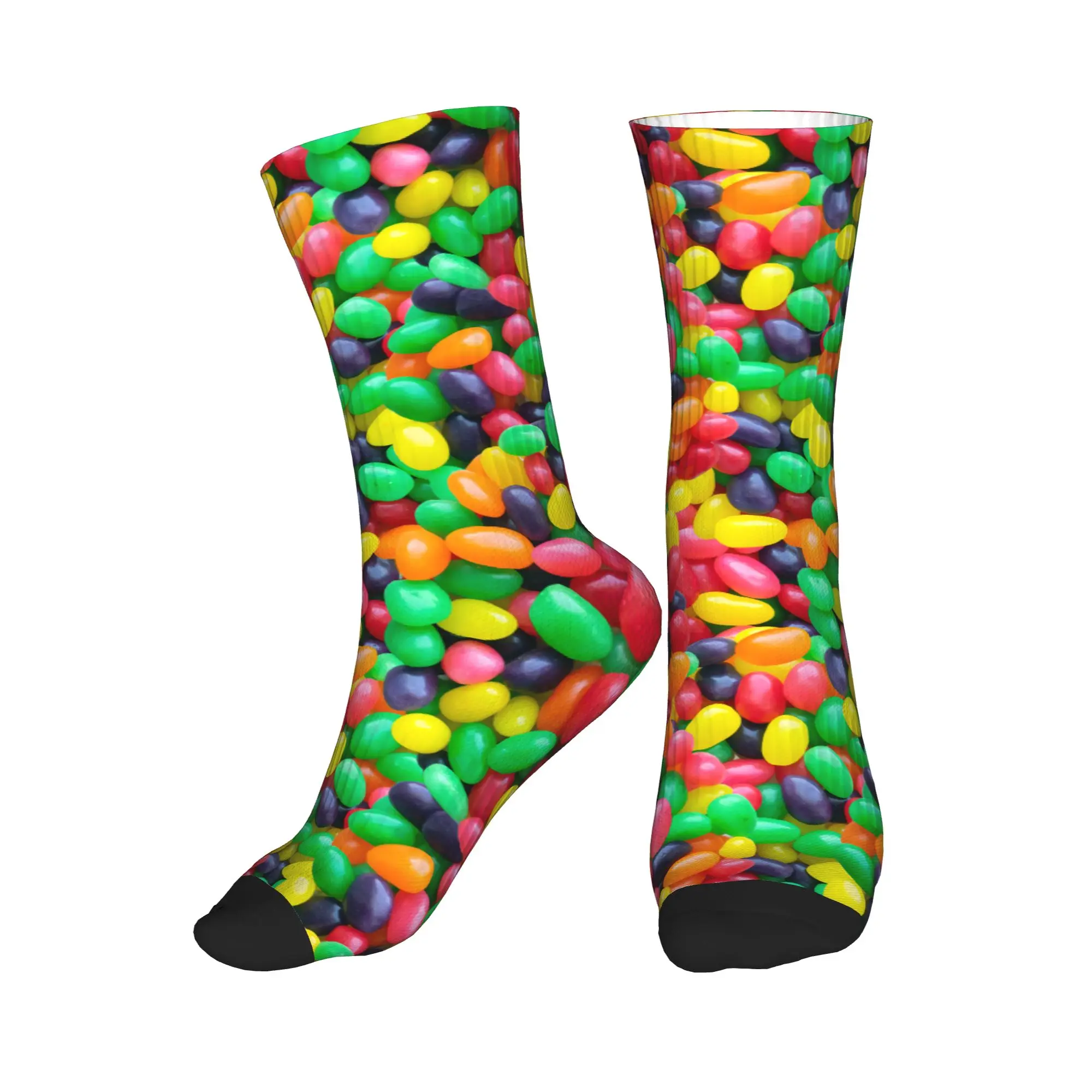 

Kawaii Jelly Bean Candy Pattern Socks Women Men Warm 3D Printed Basketball Sports Socks