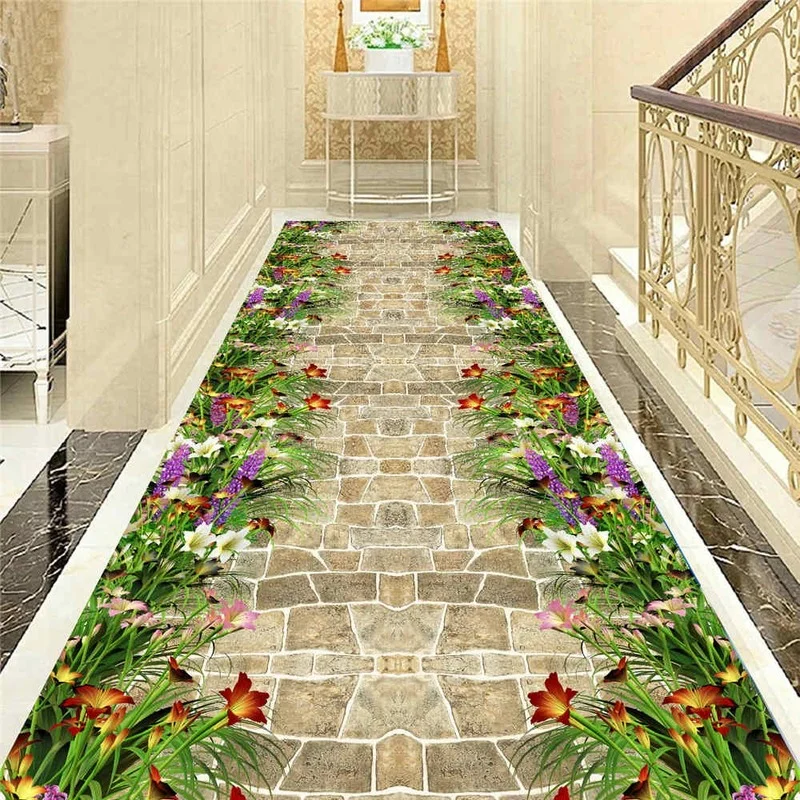 3D Scenario Carpet Living Room Decor Anti-Slip Accessories Fun Adventure Floor Kids Room Decor Long Corridor Bedroom Carpet