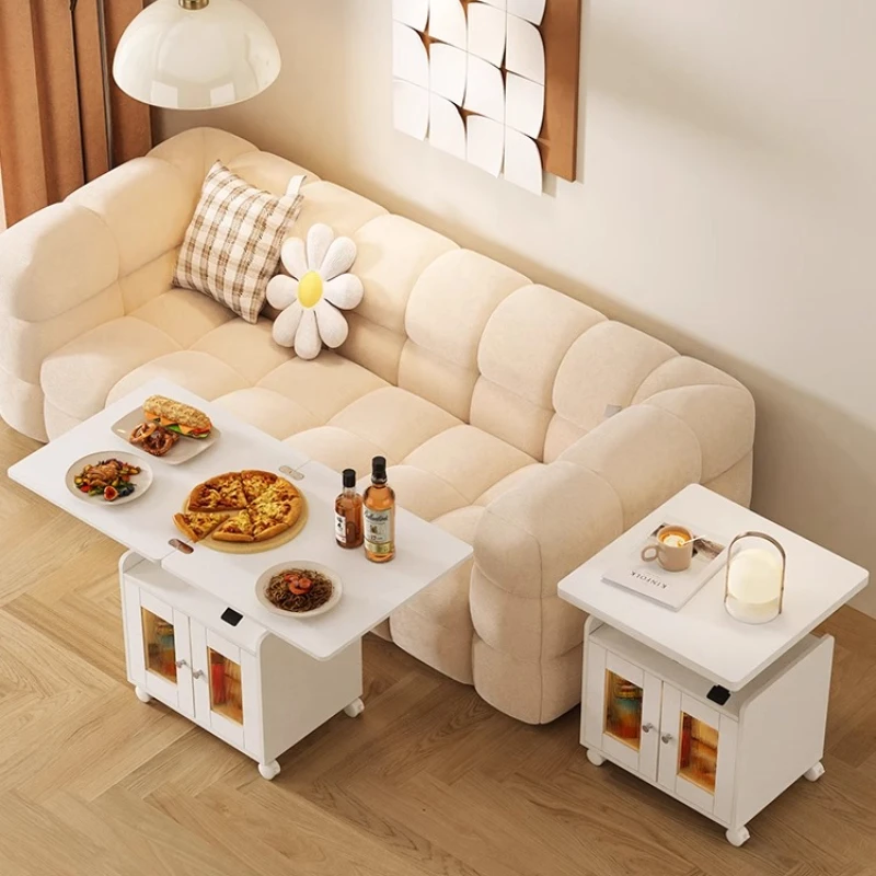 

White Modern Waterproof Dining Table Design Chair Space Saving Folding Dining Table Coffee Legs Mesa Comedor Plegable Furnitures