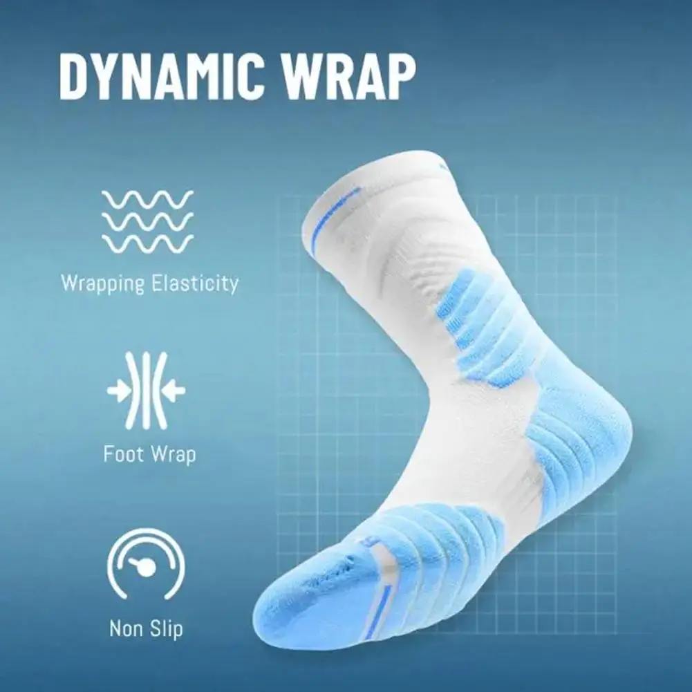 Men's High-top Sports Towel Basketball Socks Bottom Practical Professional Long-tube Mid-tube Elite Thick Running