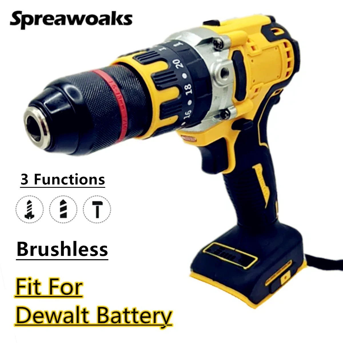 Imagem -06 - Cordless Angle Grinder Broca Elétrica Chave de Impacto Impact Driver Air Blower Chainsaw Ferramentas Elétricas Bateria 20v Fit para Dewalt