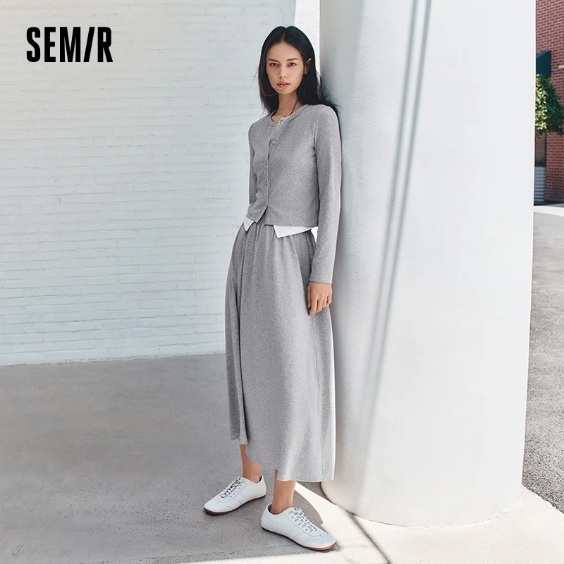 Women's Cropped Top and Long Skirt Two-Piece Set for Fall 2026