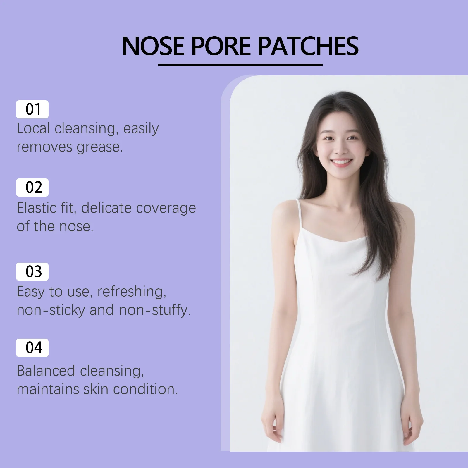 Jaysuing شرائط الأنف لتنظيف المسام اليومية للعناية بالبشرة اللطيفة وإزالة الرؤوس السوداء والزيت قناع الأنف القابل للتمزيق للعناية بالبشرة الروتينية #2