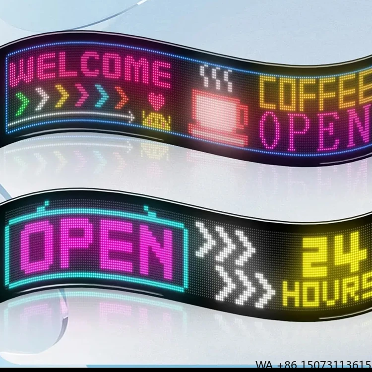 Tela LED Flex Decal - 20*64 POE 4K IP65 à prova d'água para caminhões e janelas de varejo