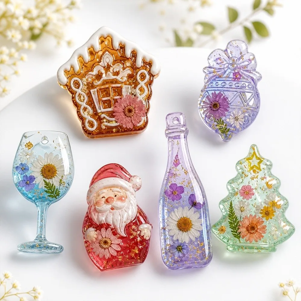 DIY Christmas Mini Mold Multi-purpose Easy Release Plaster Wax Epoxy Resin Mold Heat-resistant Non-stick