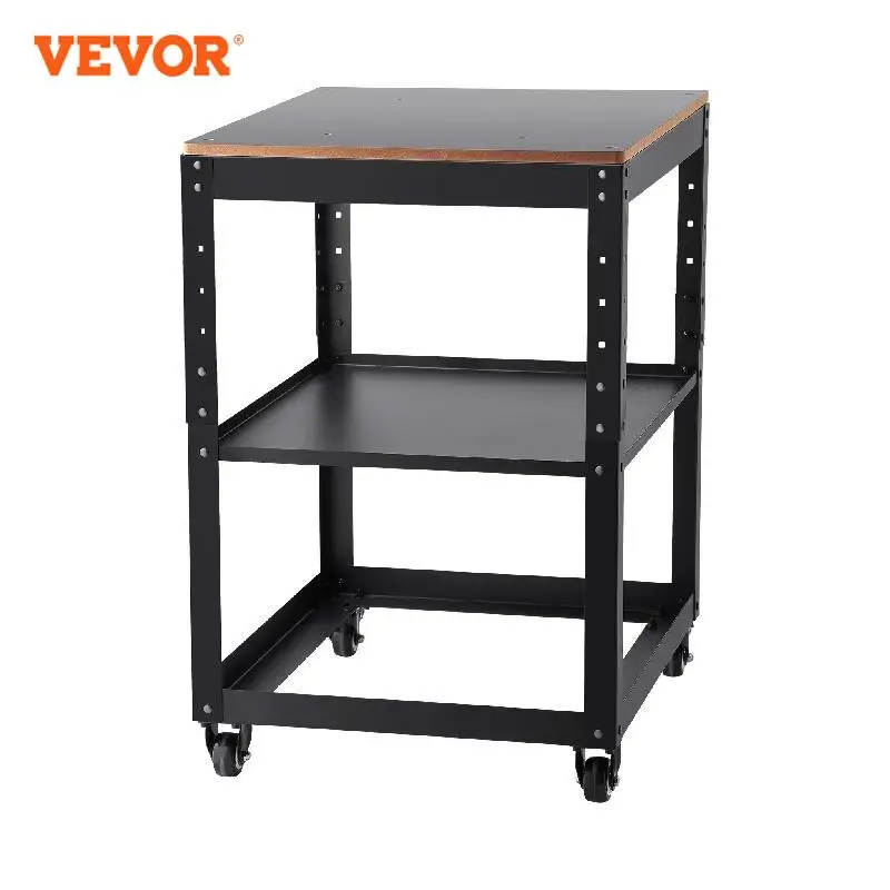 

VEVOR Thickness Planer Stand 100lbs Heavy Loads 3-Gear Adjustable Height with Movable Casters&Storage Space for Planer Tools Use