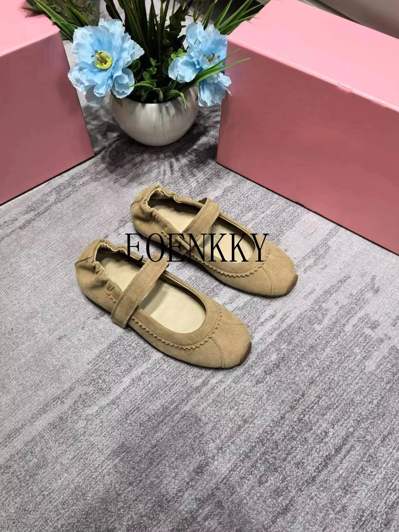 Zapatillas de Ballet planas Migua de marca de diseñador, zapatos individuales en forma de punta Tabi, zapatos con pezuña de cerdo, plantillas de piel de oveja prontas para el verano, estilo de nicho