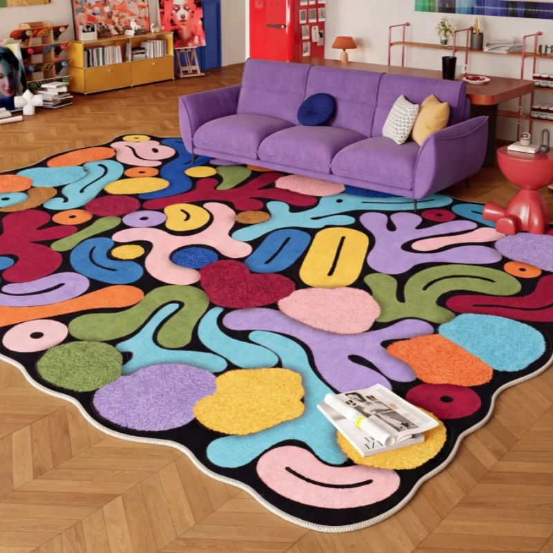 Unregelmäßig geformter Teppich – Home Decor Dopamine Bewertung und Preis