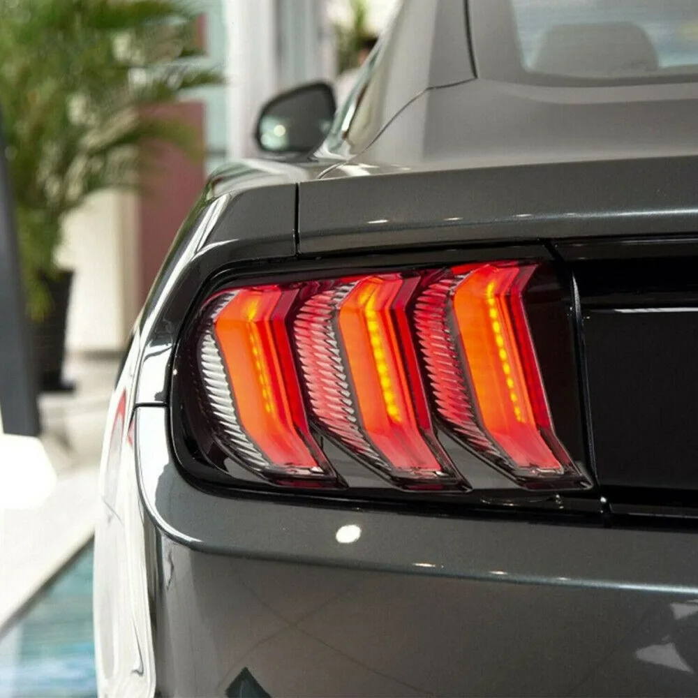 FR3Z13404D FR3Z13405D LED سائق والركاب الجانب الذيل ضوء الخلفي الذيل ضوء المصباح الأسود لفورد موستانج 2015-2020
