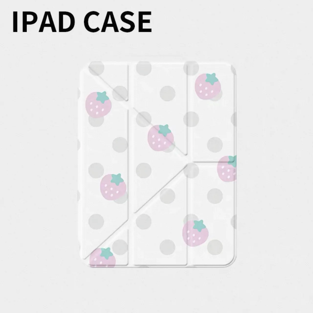 Strawberry Polka Dot Table Case For IPad Pro 10/11 in 2020 6th/7th 8th Air 3rd/Air 4th/9th Gen/Air 5th Gen 2022/Air 11 Anti-drop