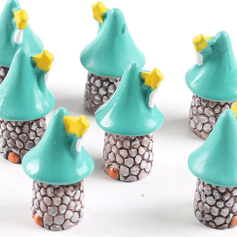 

15 Pcs House Outdoor Decor Mini Tree Resin Small Figurine Tiny Miniature Houses Crafts Little for Garden
