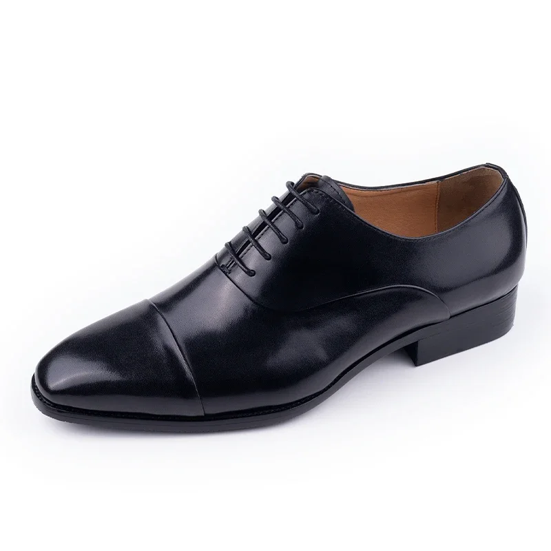 High Quality Handmade Mens Oxford Shoes Inner Suture Genuine Leather Men Dress Shoes Business Formal Shoes for Men Black Gray