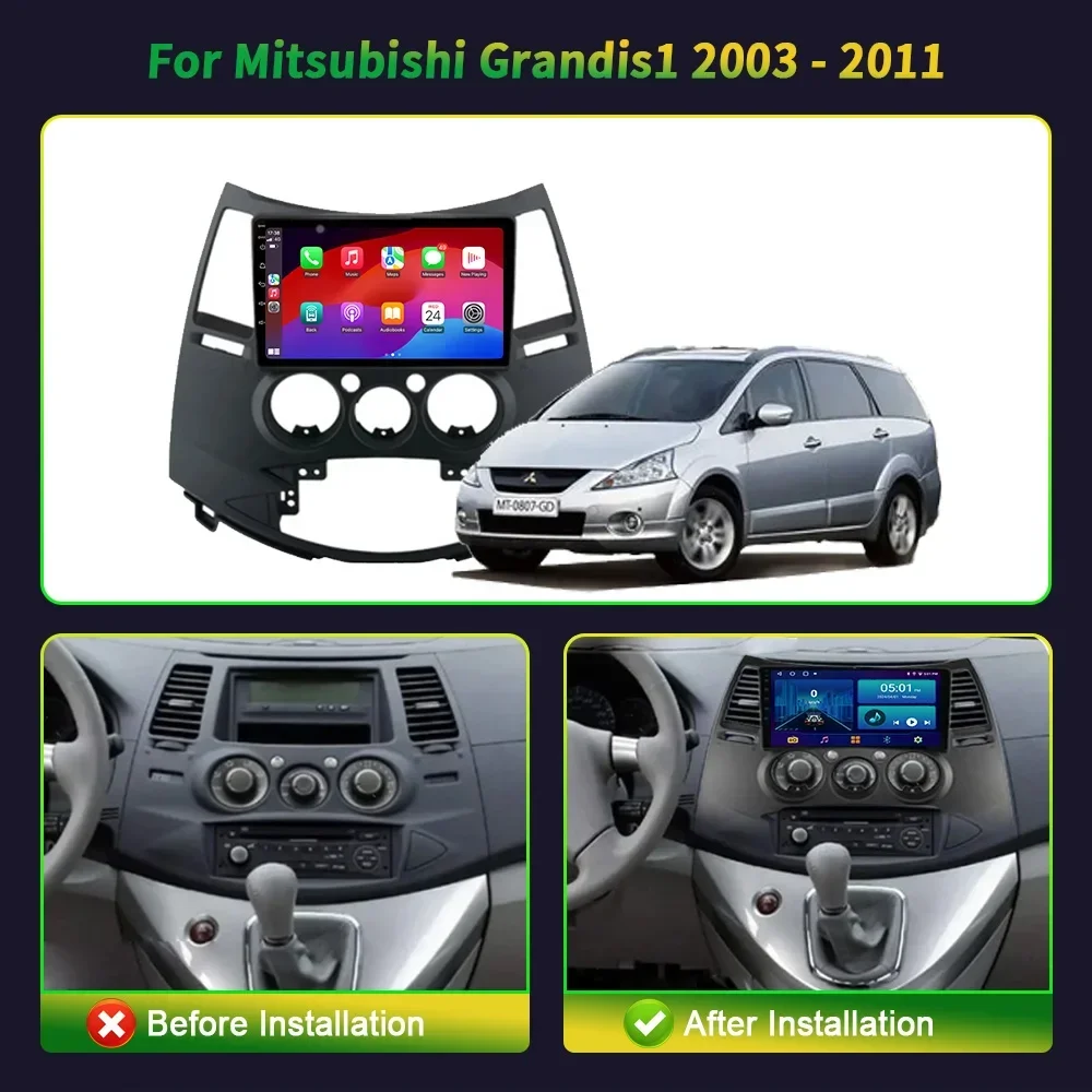 For Mitsubishi Grandis 2003-2011 Android 13 Screen For Car Radio Multimedia Navigation GPS Multimedia Carplay 2 Din Stereo