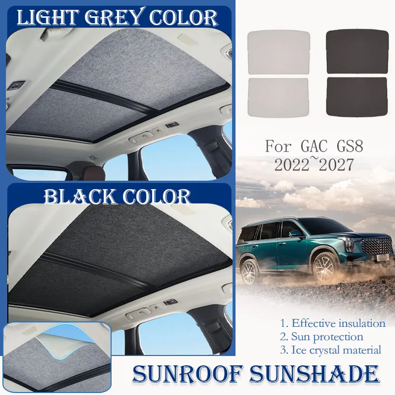

Car Skylight Sunshade For Trumpchi GAC GS8 ES9 MK2 2022-2027 Nano Ice Crystals Film Window Visors Pad Sun Shade Auto Accessories