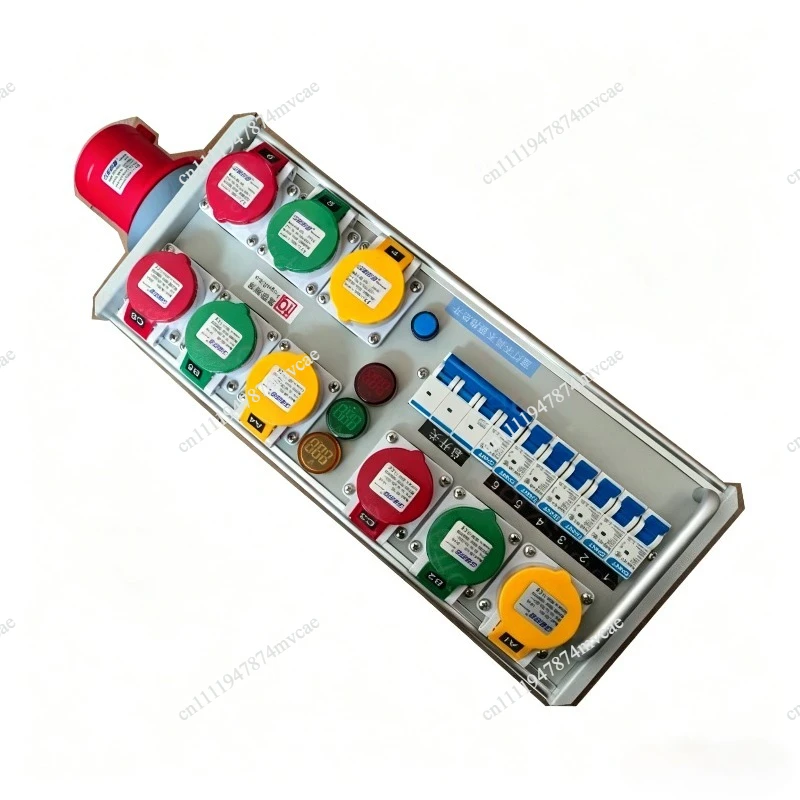 9-Way Breakout Box Power Box Suitcase Stage Performance Large Screen Lighting and Audio Power with Master Switch Control