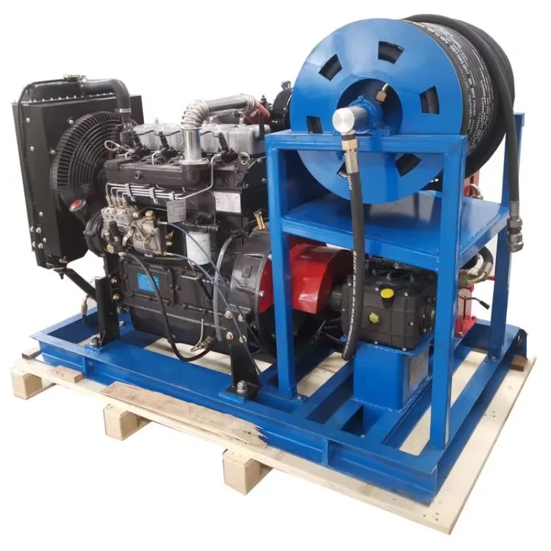 Urban Park Wastewater Pipeline Unclogging Machine Heavy Duty Diesel Driven Sewer Drain Cleaning Device