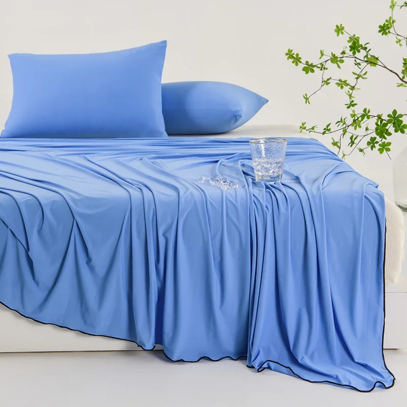 Ultra-thin Single-layer Summer Blanket Cooling Breathable Bed Blanket Cooled Super Cool Silky Duvet Cold Feel Ice Silk Bed Sheet