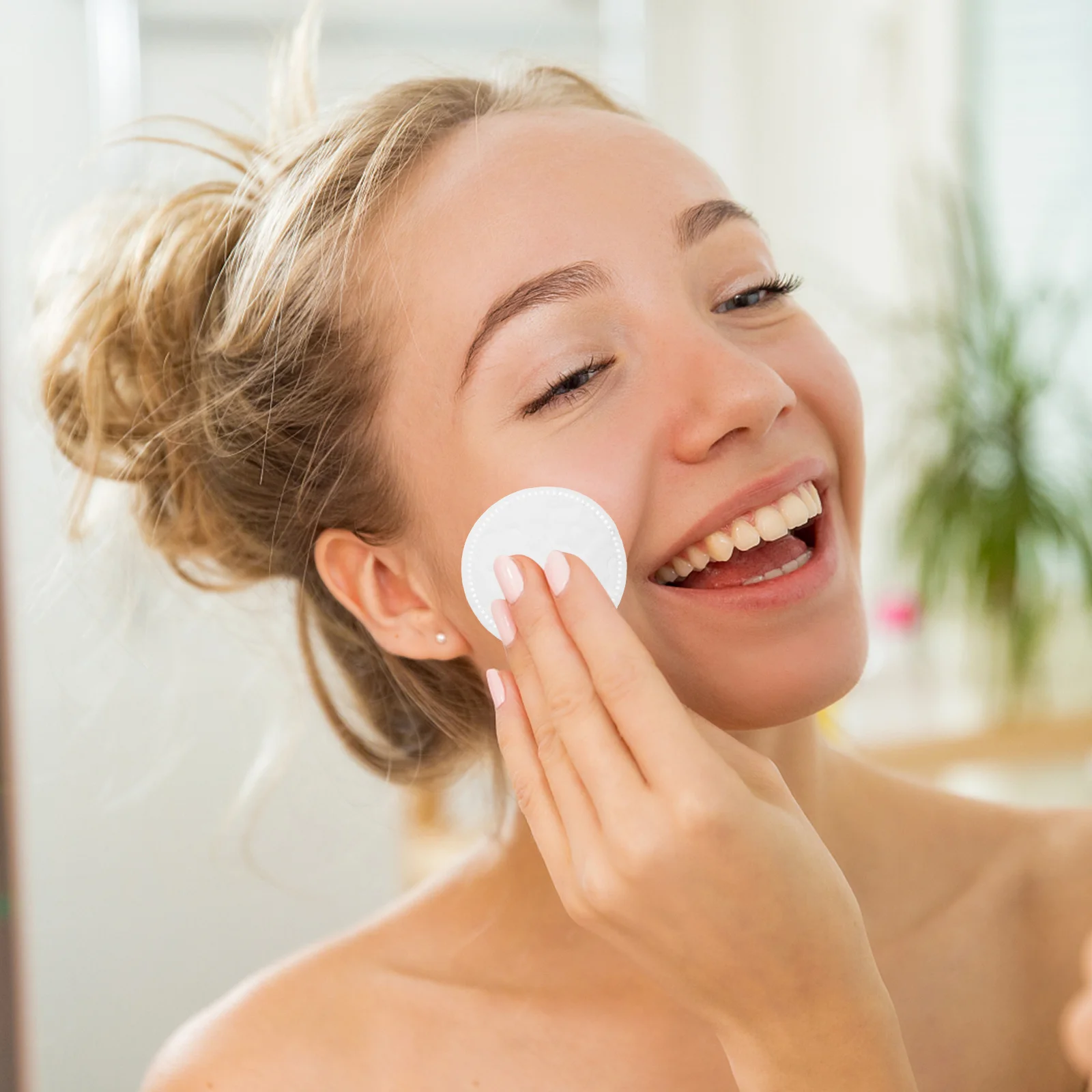 Almofadas removedoras de maquiagem de algodão rosto macio rodadas de algodão para limpeza diária almofadas faciais esfoliantes suaves para remoção segura de maquiagem