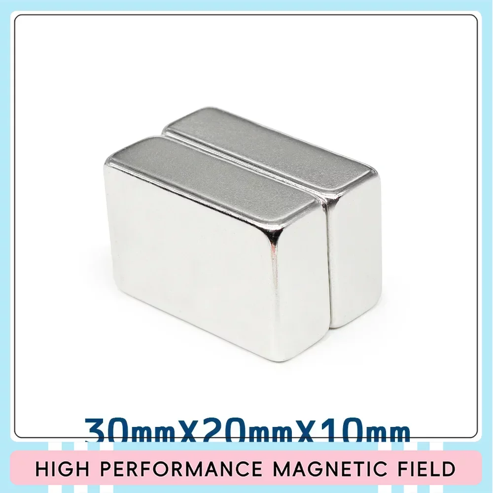 1/2/5/10PCS 30x20x10mm Quadrate Super Powerful Strong Magnetic Magnets 30*20*10 Block Permanent Neodymium Magnets 30x20x10