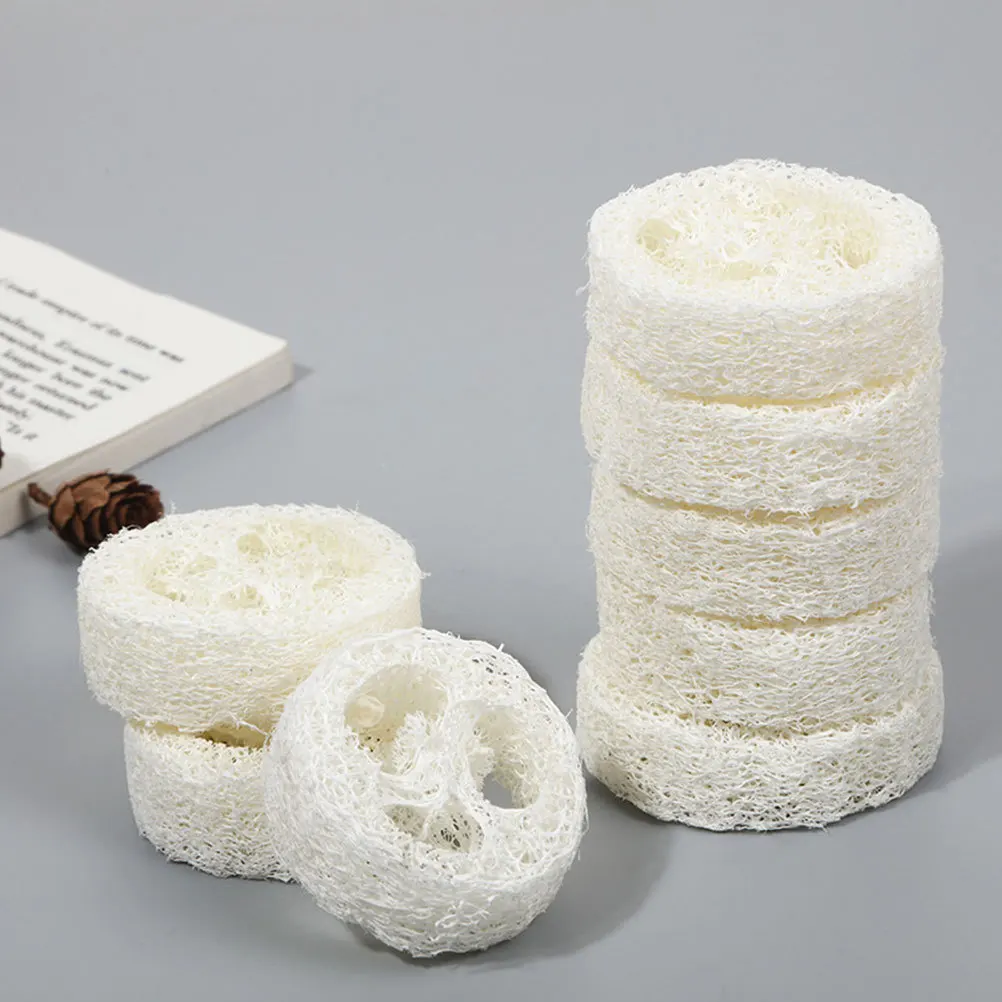 

5pcs Loofah Soap Holder Natural Bath Sponge For Bathroom Kitchen Storage Tray Household Cleaning Soap Container Tool