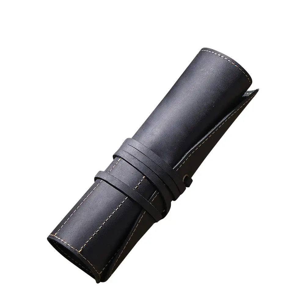 

Pen Pouch Genuine Case for Fountain Pens Stationery Bag Black Women Office Retro Design Practical Writing