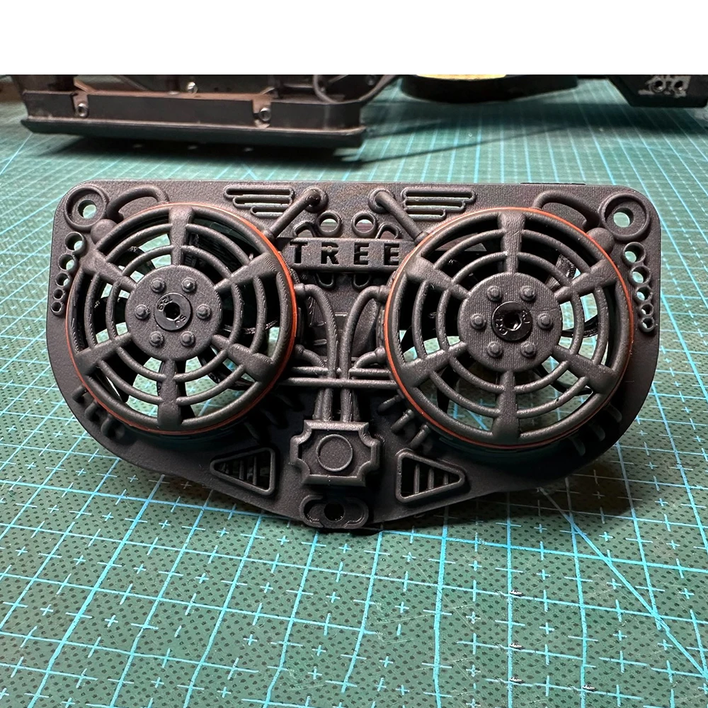 Simulated Hot Fan Radiator Decoration for 1/10 RC Crawler Car Traxxas TRX4 Defender Bronco AXIAL SCX10 RC4WD D90 Sport Jeep Part