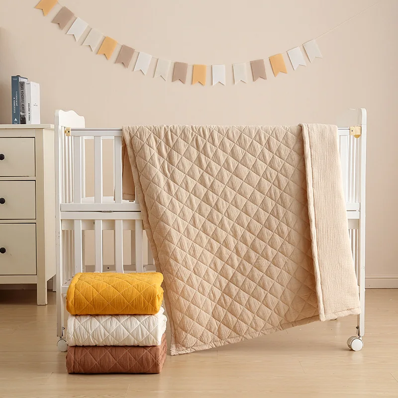 

Baby Blanket Newborn Muslin Cotton Padded Soft Baby Swaddle Blankets For Boys Girls Infant Crib Bedding Set Toddler Blanket Item
