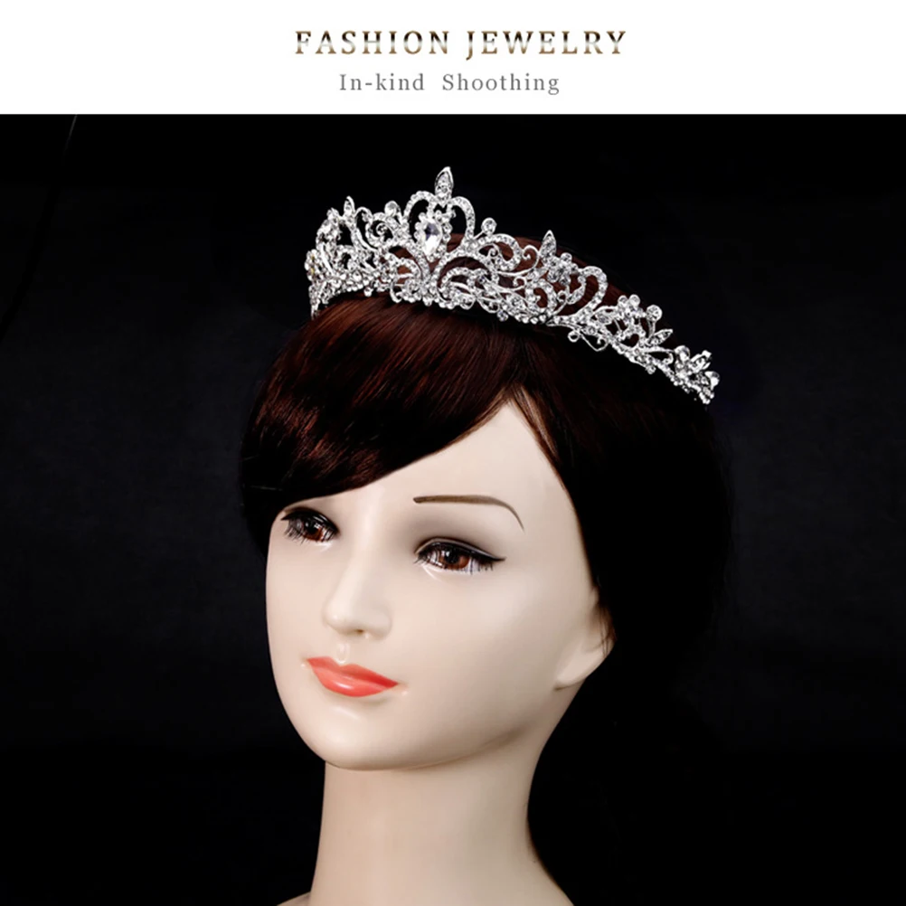 

Glitter Rhinestone Headband Women Hair Accessories Bridal Crown Wedding Tiara Party Prom Decoration Silver Hairband Crown Tiara