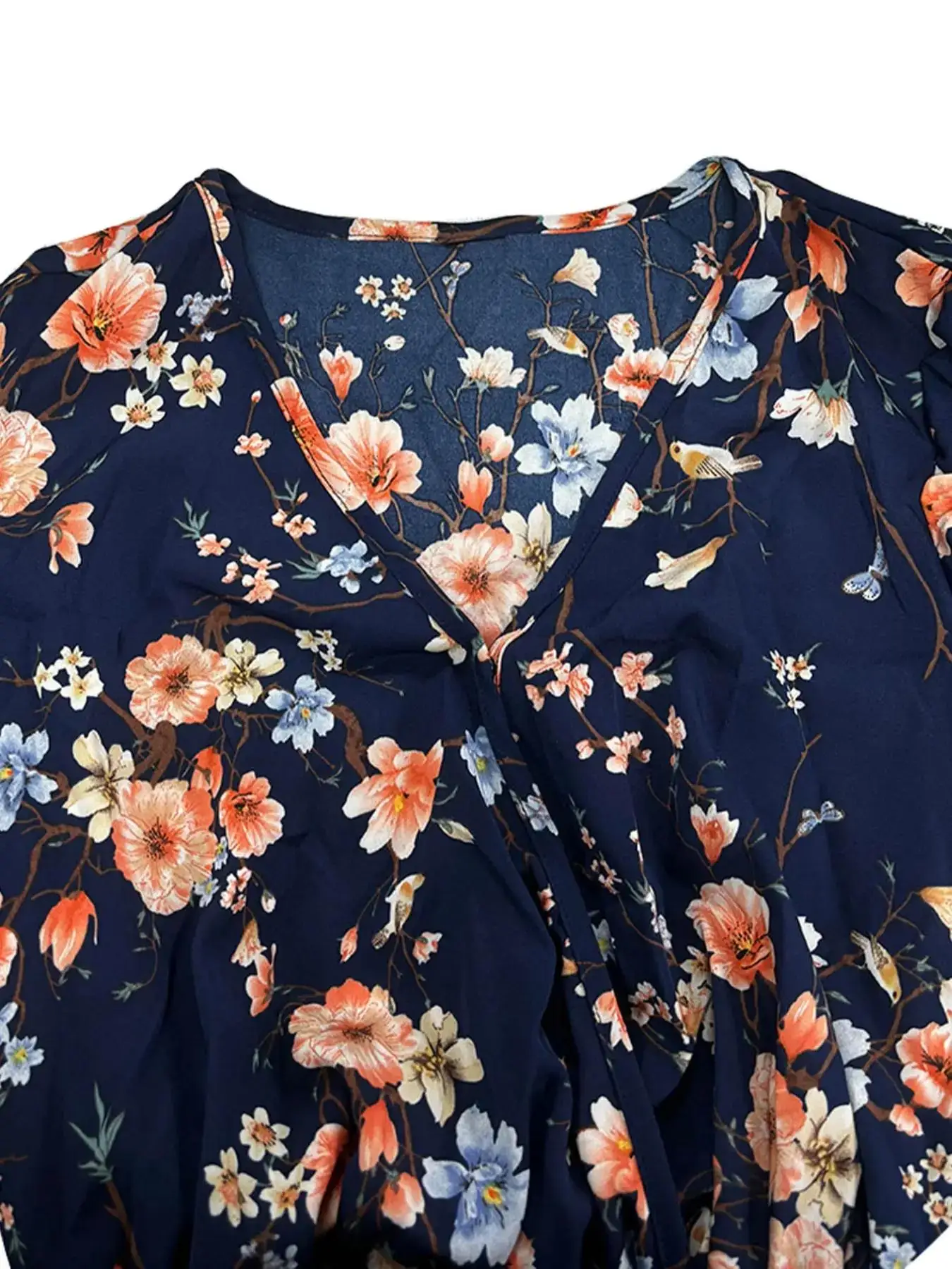 【Plus Size】 Kombinezon z kwiatowym nadrukiem, wiązany na ramionach, kombinezon z szerokimi nogawkami w stylu boho na wakacje, odzież damska plus size dla Su